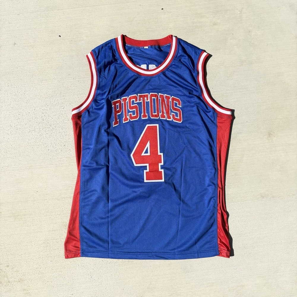 Joe Dumars Detroit Pistons Jersey #4 Autographed JSA Authentic Original - XL